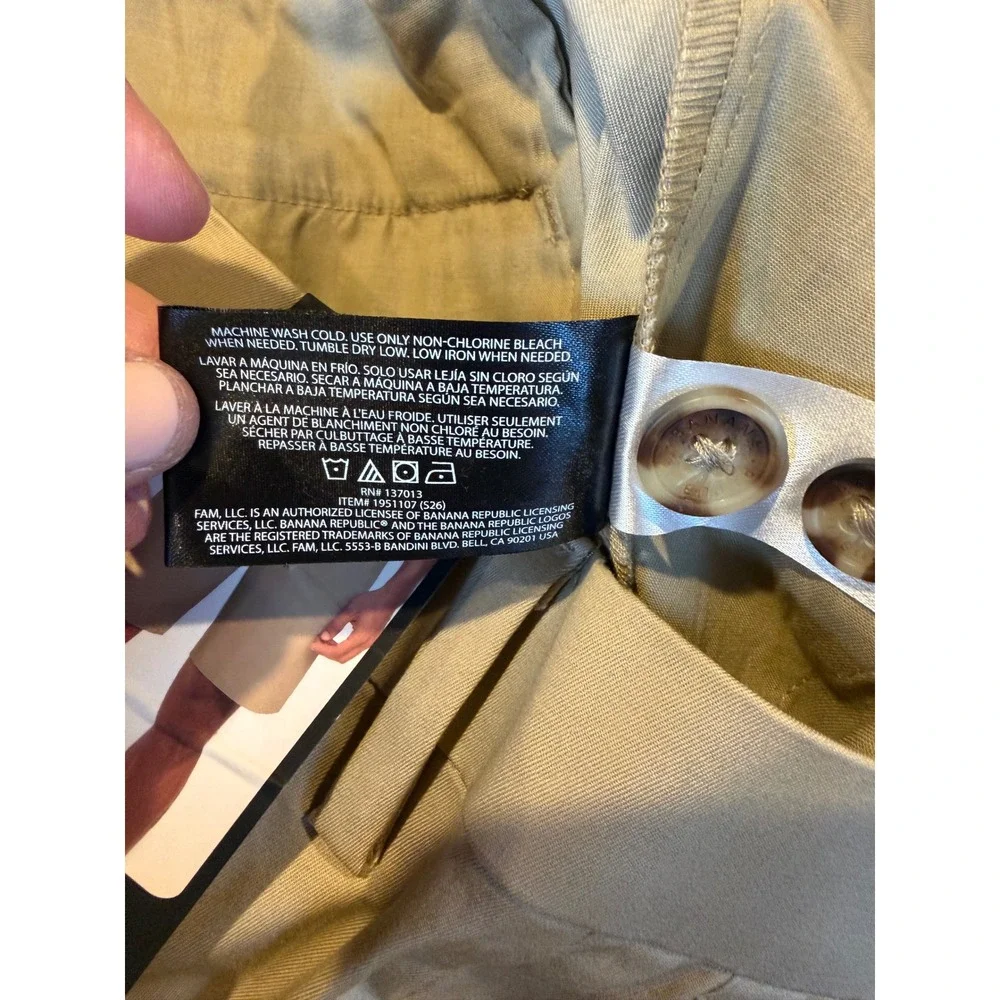 NWT Banana Republic Mens 38 Khaki Stretch Chino Shorts Quick Dry Preppy Classic